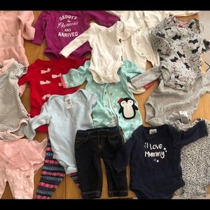 Newborn baby girl 23pc clothing lot
